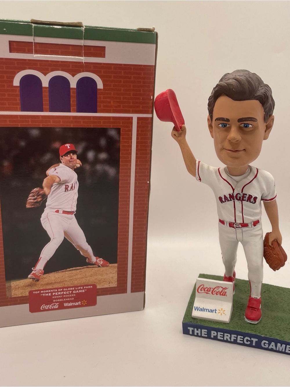 Kenny Rogers The Perfect Game Texas Rangers Bobblehead Globe Life MLB Baseball
